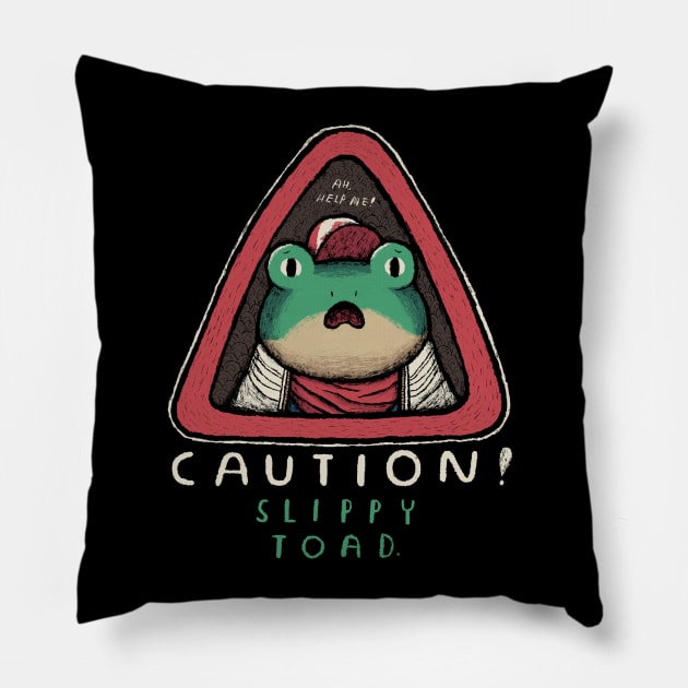 caution, slippy Pillow by Louisros