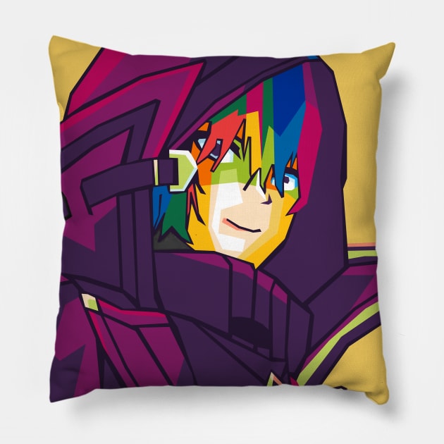 kage no jitsuryokusha Pillow by cool pop art house