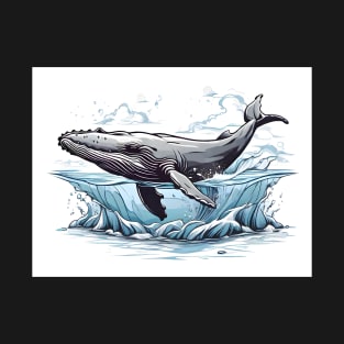 Humpback whale Cartoon Illustration T-Shirt