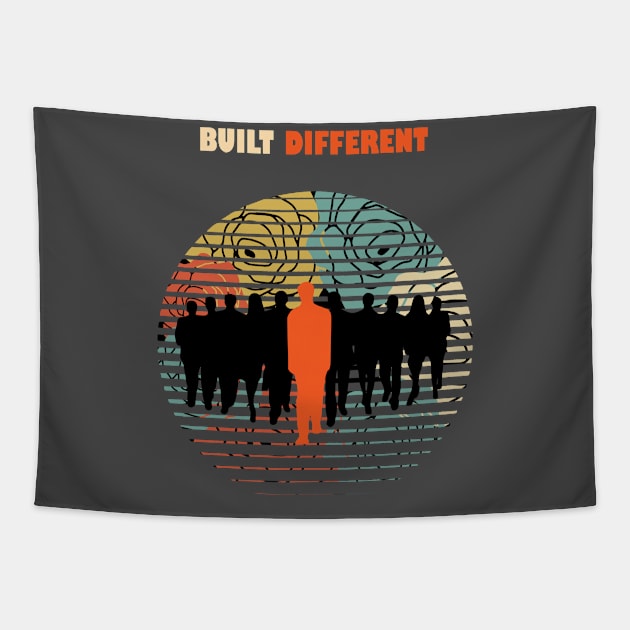 Built Different Graphic Shirt Tapestry by camillekayart