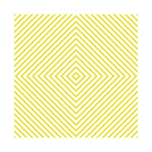 Diamond Pattern | Geometric | Yellow White T-Shirt