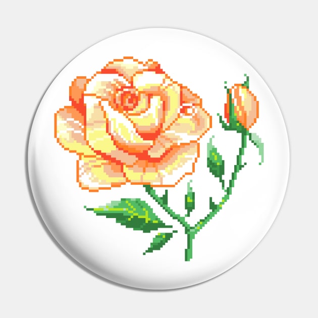 Rose Illustration Pin by pixelins