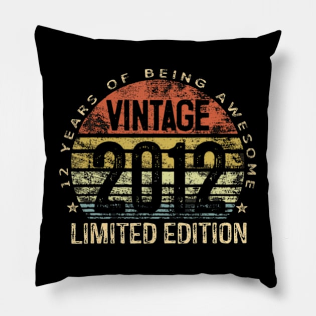 Year Old s Vintage 2012 Limited Edition 12th Birthday Pillow by Daysy1