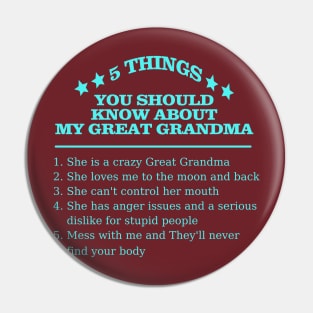 5 Things About Great Grandma Pin