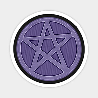 Purple Gothic Stone Pentagrams Magnet