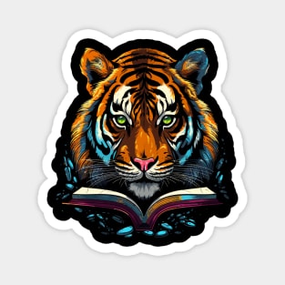 Siberian Tiger Reads Book Magnet