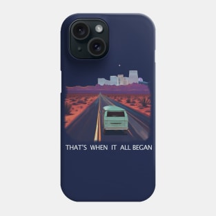 Las Vegas Desert Design, perfect for Roadtrip Van life overlander, on tour phish dead heads hippie dead and company, vintage van, vegas, night landscape Phone Case