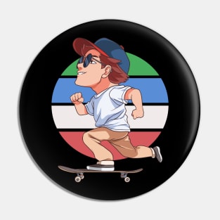 Skateboard Skateboarder Cruising Skater Skate Gift Pin