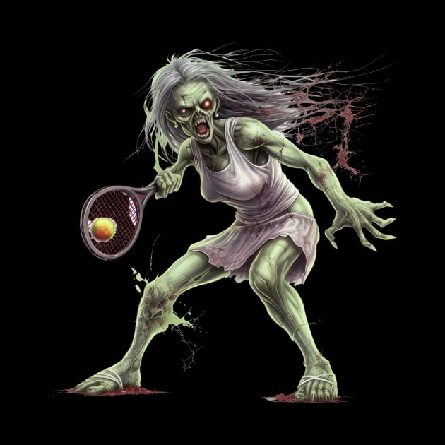 Zombie Smash 'n' Serve: Undead Tennis Ace by MerlinArt