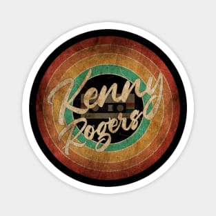 Kenny Rogers Vintage Circle Art Magnet