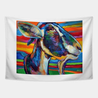 Colorful Farm Goat Tapestry