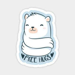 Polar Bear free hugs Magnet