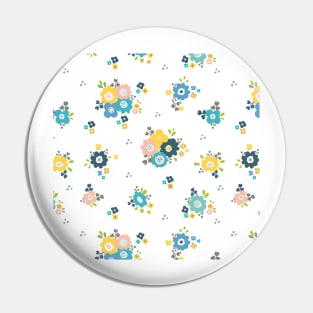 Colorful floral pattern Pin
