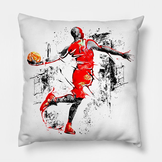 MJ | Michael Jordan | 23 | Bulls | Slam Dunk Pillow by BabyYodaSticker