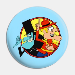 Dudley Do-Right and Snidely Whiplash -  Bullwinkle Pin