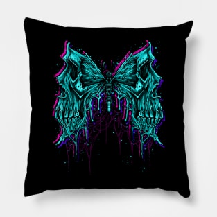 evil butterfly skull monster of death Pillow