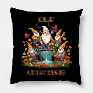 Chillin with my gnomies Pillow