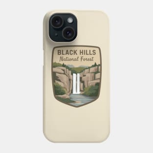 Black Hills National Forest Waterfall Emblem Phone Case