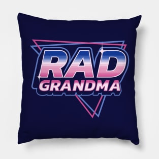 Rad Grandma - 80's Retro Vintage Retrowave Mother's Day Pillow