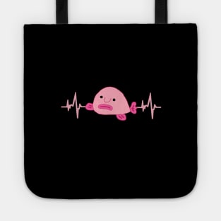 Blobfish heartbeat EKG ocean ugly blob Tote