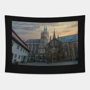 Gothic cathedral or Erfurter Dom in Erfurt, Germany Tapestry