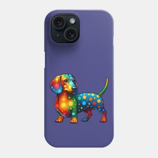 Mandala Dot Dachshund Phone Case