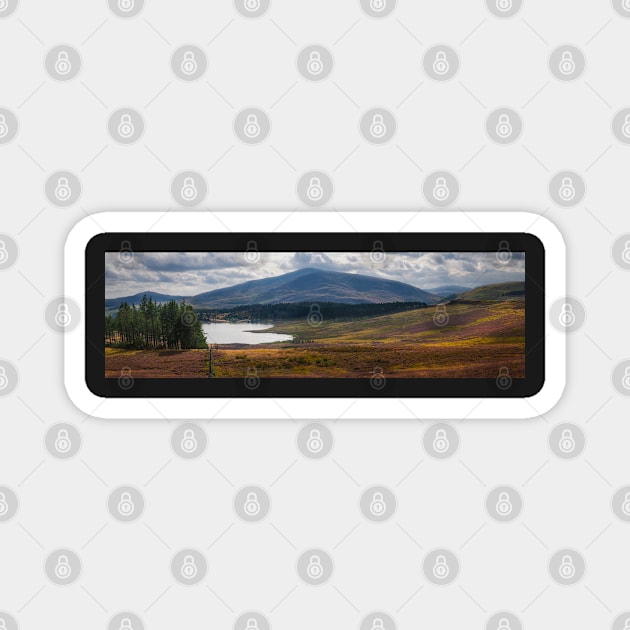 Panorama of Glen Isla in the Angus Glens in of Scotland Magnet by Dolfilms