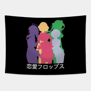 All main female characters in Love flops anime show marked by their respective hair colors Tapestry