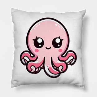 Pink funny octopus Pillow