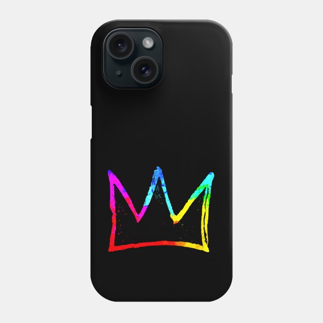 King Crown Basquiat Rainbow Phone Case by Mr.FansArt