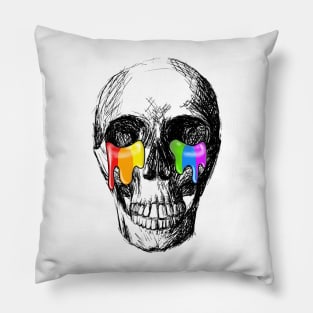 Skull rainbow Pillow