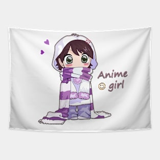 Anime girl Tapestry