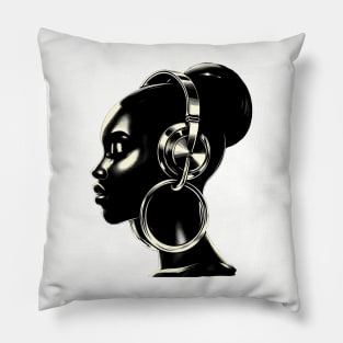 Afrocentric Woman Music Pillow