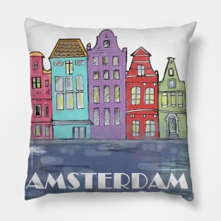 Amsterdam building Pillow