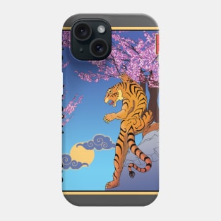 Japenese Tiger - Wood Block Print Phone Case