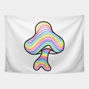 The Perfect Mushroom: Exotic Trippy Wavy Rainbow Contour Lines. Tapestry