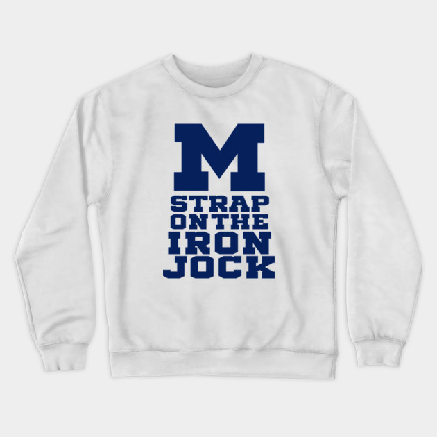 Michigan Iron Jock Michigan Wolverines Football Crewneck