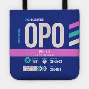 Porto (OPO) Airport Code Baggage Tag Tote