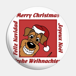 Airedale Terrier Christmas Pin