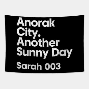 Sarah 003 - Anorak City - Minimalist Fan Design Tapestry