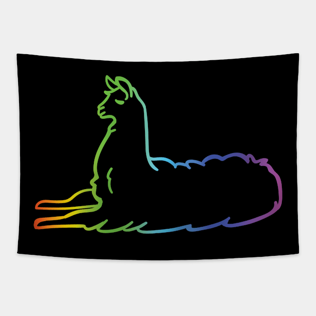 Funny giraffe colorful tshirt Tapestry by thefriendlyone