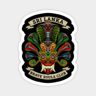 Sri Lanka Naga Yaka Mask (Devil Mask)  : Brave Souls Club Magnet