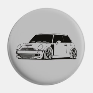 Cooper S - stylized monochrome Pin