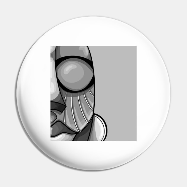 AFRO MASK (B&W) Pin by NEXT OF KING