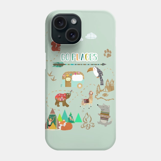 Go Places Kids Collage Phone Case by GreenNest