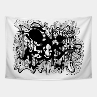 Abstract doodle art Tapestry