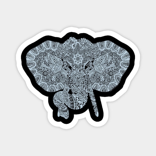 elephant 1 blue Magnet by arnoschaetzlekuenstler