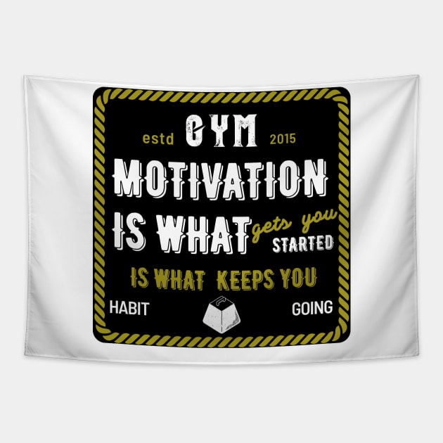 Gym motivation logo Tapestry by ZM1