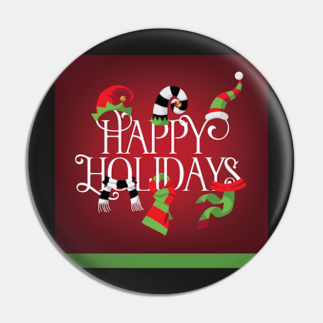 Happy Holidays Pin by OrnamentallyYou