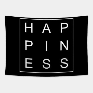 minimalist and simple design happiness word Tapestry